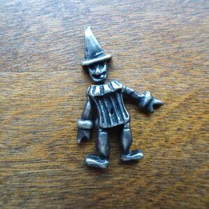 Vintage Sterling Silver Joker Charm Pendant